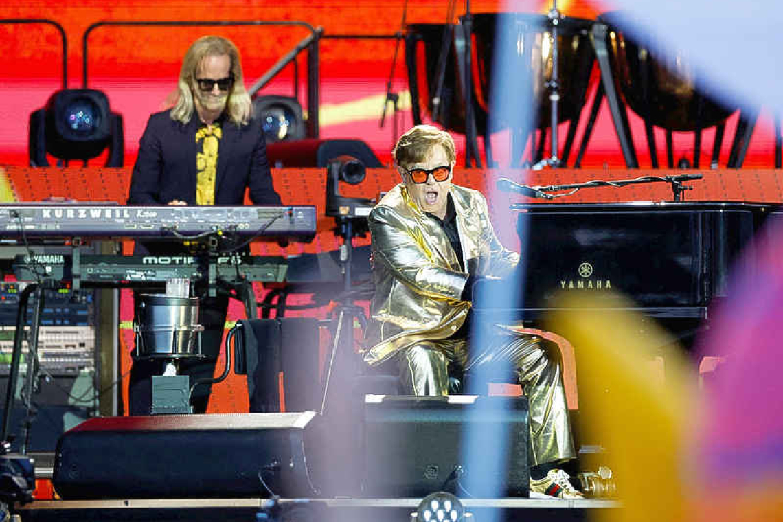 Elton John enthrals big crowd at Glastonbury in final UK show 